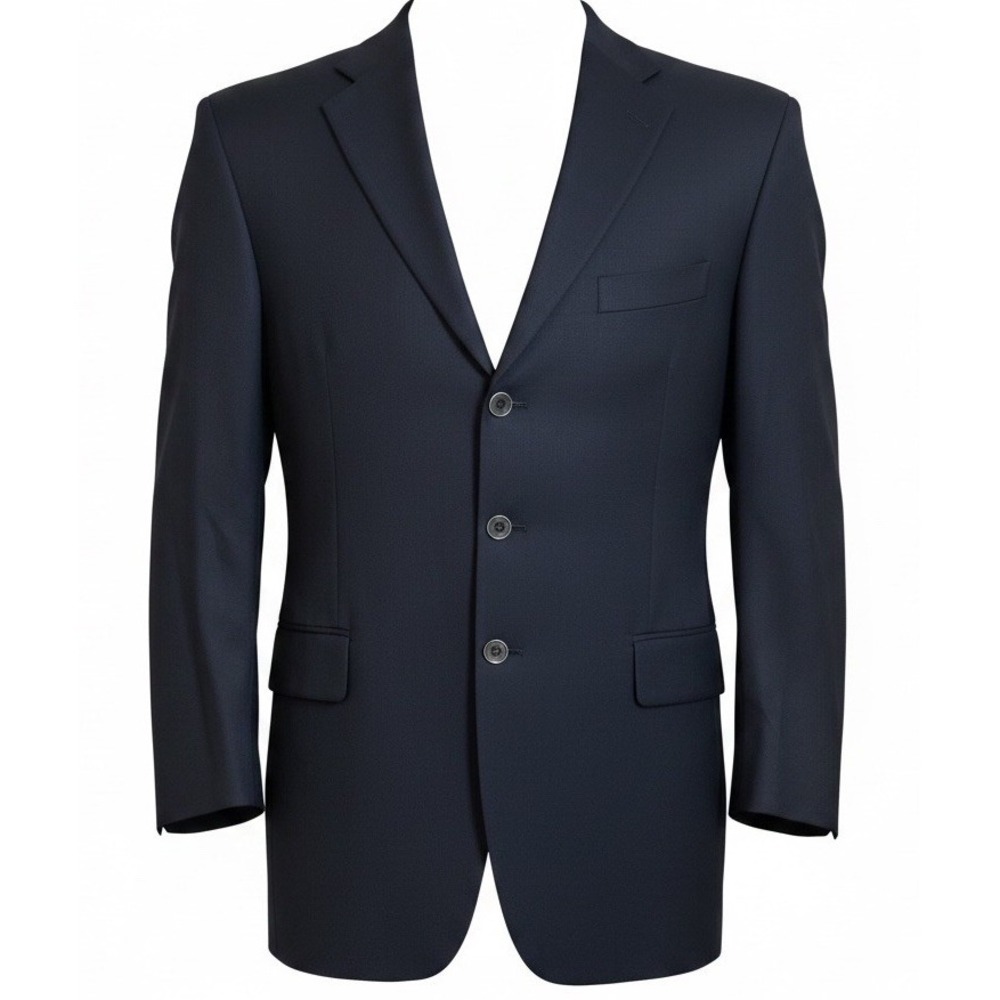 Loro Piana Silverstone Blazer Men Sz 42R Navy Blue Wool Silver Buttons Jacket